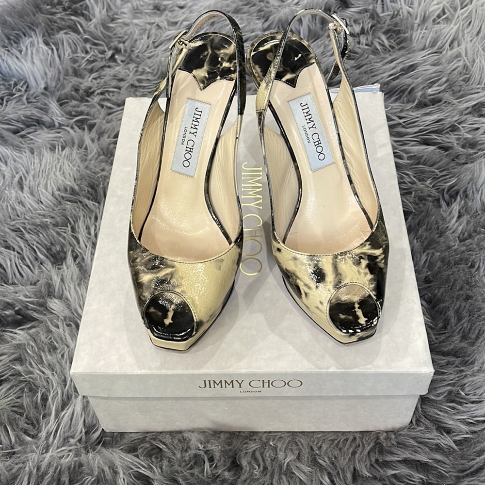 Jimmy Choo Peep-toe Slingback Pump